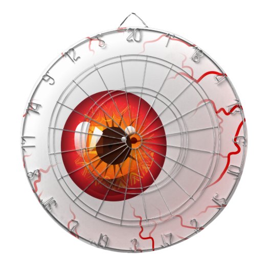 Happy Halloween! Spooky Red Eyeball Dartbord (Voorkant)