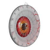 Happy Halloween! Spooky Red Eyeball Dartbord (Voorkant Links)