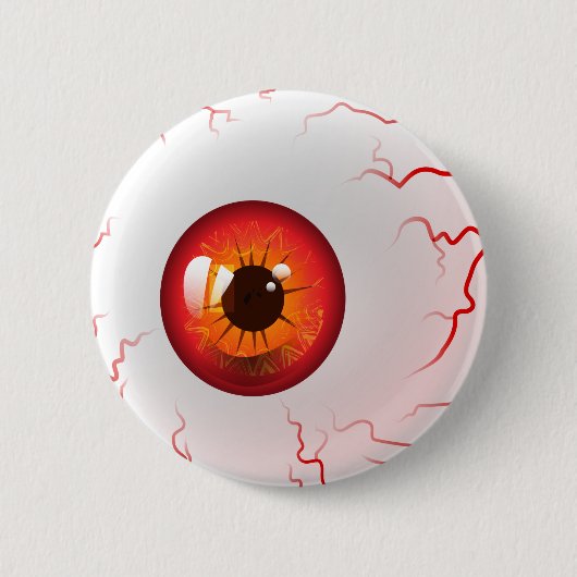 Happy Halloween! Spooky Red Eyeball Ronde Button 5,7 Cm (Voorkant)