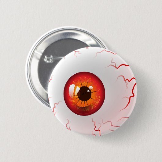 Happy Halloween! Spooky Red Eyeball Ronde Button 5,7 Cm (Voorkant /achterkant)