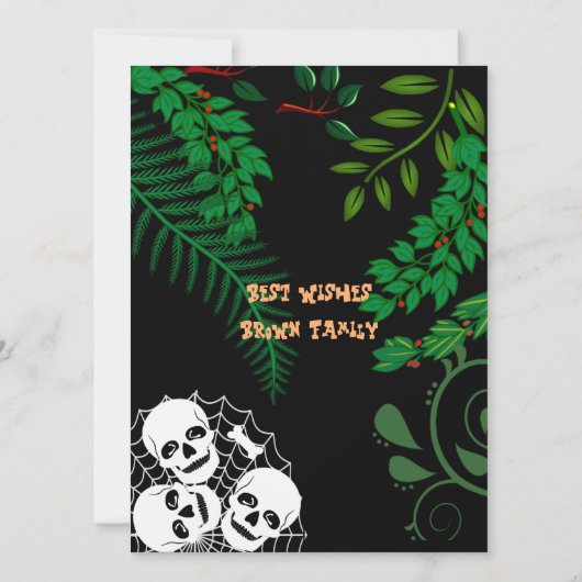 Happy Halloween Spooky Scary Night Skeletons Pile (Achterkant)