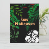 Happy Halloween Spooky Scary Night Skeletons Pile (Staand voorkant)