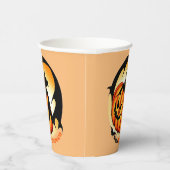 Happy Halloween Spooky Scary Pumpkin Bat Papieren Bekers (Rechts)