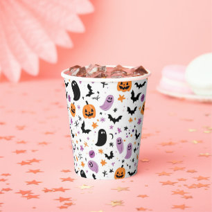 Happy Halloween Spooky Schattige & Feestelijk Hall Papieren Bekers