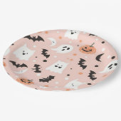 Happy Halloween Spooky Schattige & Feestelijk Hall Papieren Bordje (Gekanteld)