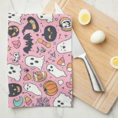 Happy Halloween Spooky Schattige & Feestelijk Hall Theedoek (Quarter Fold)