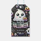 Happy Halloween Spooky Schattige Ghost Cadeaulabel (Voorkant)