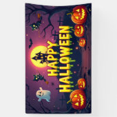 Happy Halloween Spooky & Schattige Spandoek (Verticaal)