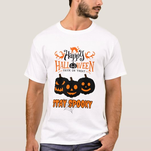 Happy Halloween Spooky Season T-shirt (Voorkant)