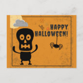 Happy Halloween Spooky Skeleton Spider Briefkaart (Voorkant)