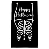 Happy Halloween spooky skeletribbenzak Klein Cadeauzakje (Voorkant)