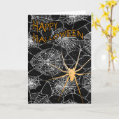 Happy Halloween : Spooky Spider : Kaart (Gele Bloem)