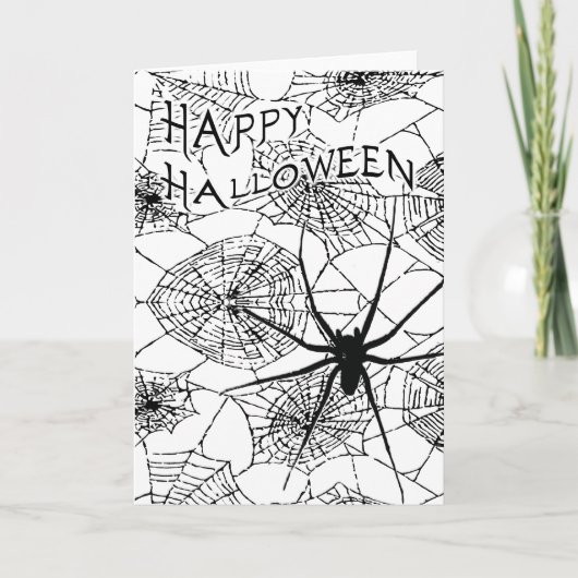 Happy Halloween : Spooky Spider : Kaart (Voorkant)