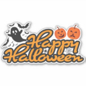 Happy Halloween Spooky Sticker (Voorkant)