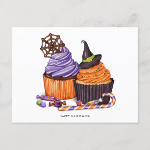 Happy Halloween Spooky Sweet Cupcake Briefkaart