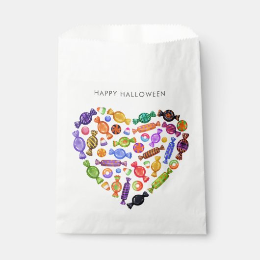 Happy Halloween Spooky Sweet Snoep Heart Bedankzakje (Voorkant)