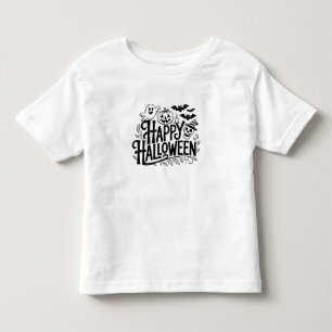 Happy Halloween Spooky T-shirt met geest, pompoen