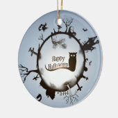 Happy Halloween Spooky Thme Ornament Round (Links)