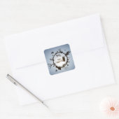 Happy Halloween Spooky ThMED Vierkante Sticker (Envelop)