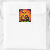 Happy Halloween Spooky Time Vierkante Sticker (Tas)