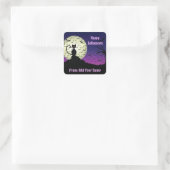 Happy Halloween Spooky Time Vierkante Sticker (Tas)