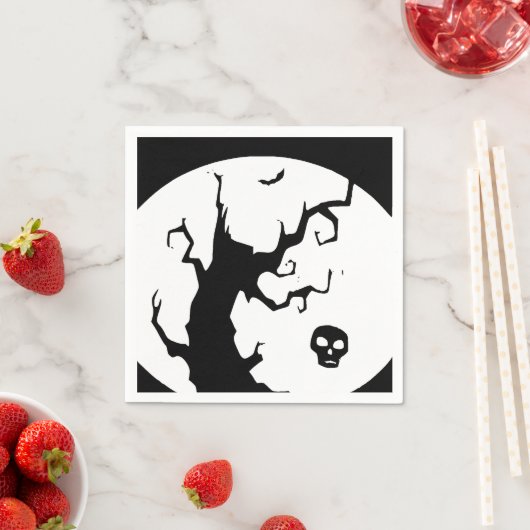 Happy Halloween Spooky Tree Papier servet (Insitu)