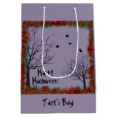 Happy Halloween | Spooky Trees Spiders aanpassen Medium Cadeauzakje (Achterkant)