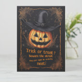Happy Halloween Spooky Trick or treat Groet Kaart (Staand voorkant)