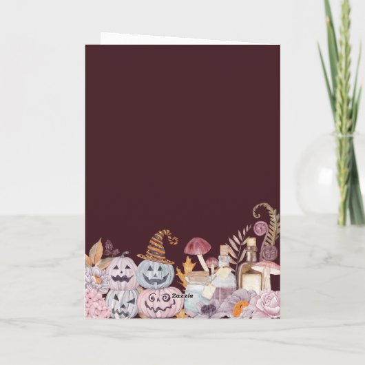 Happy Halloween Spooky Verjaardagsfeestuitnodiging (Achterkant)