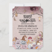 Happy Halloween Spooky Verjaardagsfeestuitnodiging Kaart (Voorkant)
