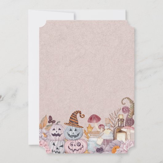 Happy Halloween Spooky Verjaardagsfeestuitnodiging Kaart (Achterkant)