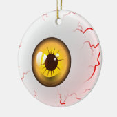 Happy Halloween! Spooky Yellow Eyeball Keramisch Ornament (Links)