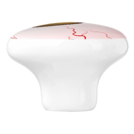 Happy Halloween! Spooky Yellow Eyeball Keramische Knop (Zijkant)