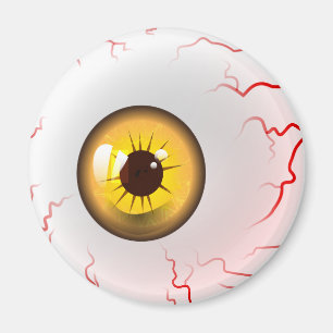 Happy Halloween! Spooky Yellow Eyeball Magneet