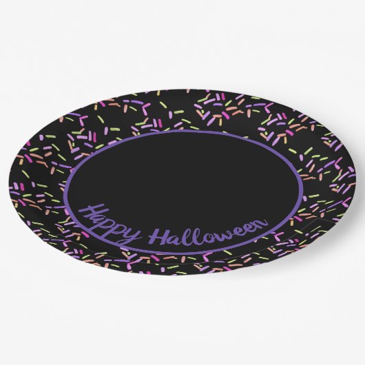 Happy Halloween Sprinkles  Papieren Bordje (Gekanteld)