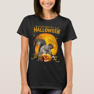 Happy Halloween Squirrel Pumpkin T-shirt
