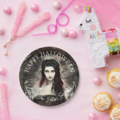 Happy Halloween Steampunk Gothic Fallen Angel Papieren Bordje (Feest)