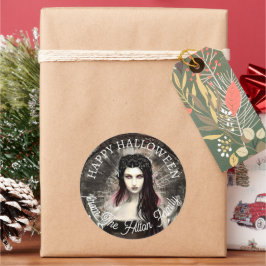 Happy Halloween Steampunk Gothic Fallen Angel Ronde Sticker