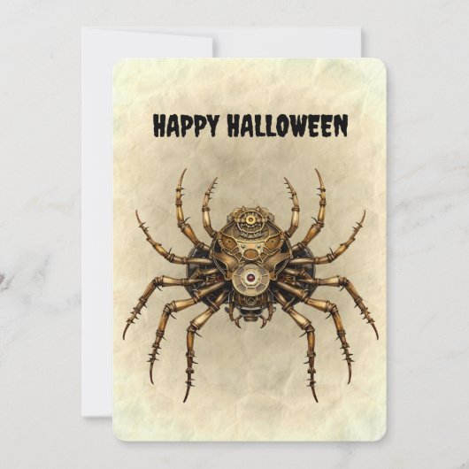 Happy Halloween Steampunk Spider (Voorkant)