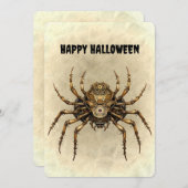 Happy Halloween Steampunk Spider (Voorkant / Achterkant)