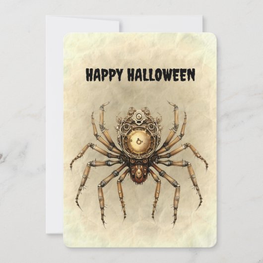 Happy Halloween Steampunk Spider (Voorkant)