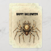 Happy Halloween Steampunk Spider (Voorkant / Achterkant)