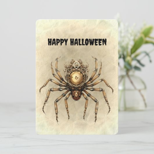 Happy Halloween Steampunk Spider (Staand voorkant)