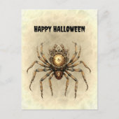Happy Halloween Steampunk Spider Briefkaart (Voorkant)