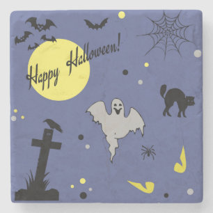 Happy Halloween Stenen Onderzetter