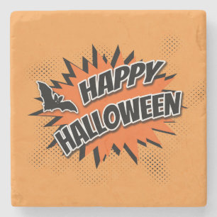 Happy Halloween Stenen Onderzetter