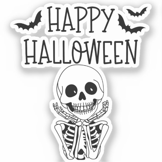 Happy Halloween Sticker (Voorkant)