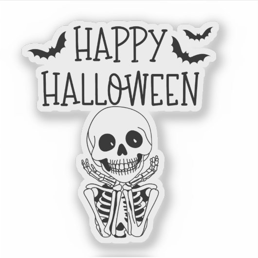 Happy Halloween Sticker (Voorkant)