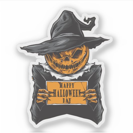 Happy Halloween Sticker (Voorkant)