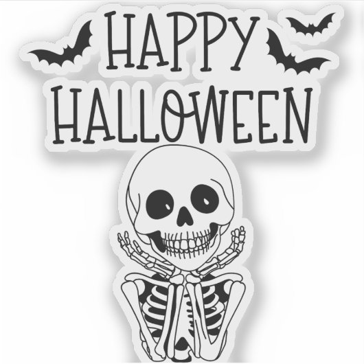 Happy Halloween Sticker (Voorkant)